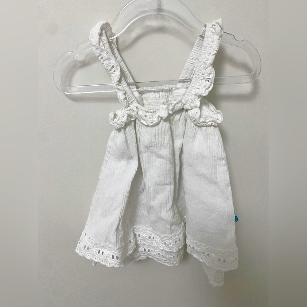 Roxy Girl size 4T white boho tank.
